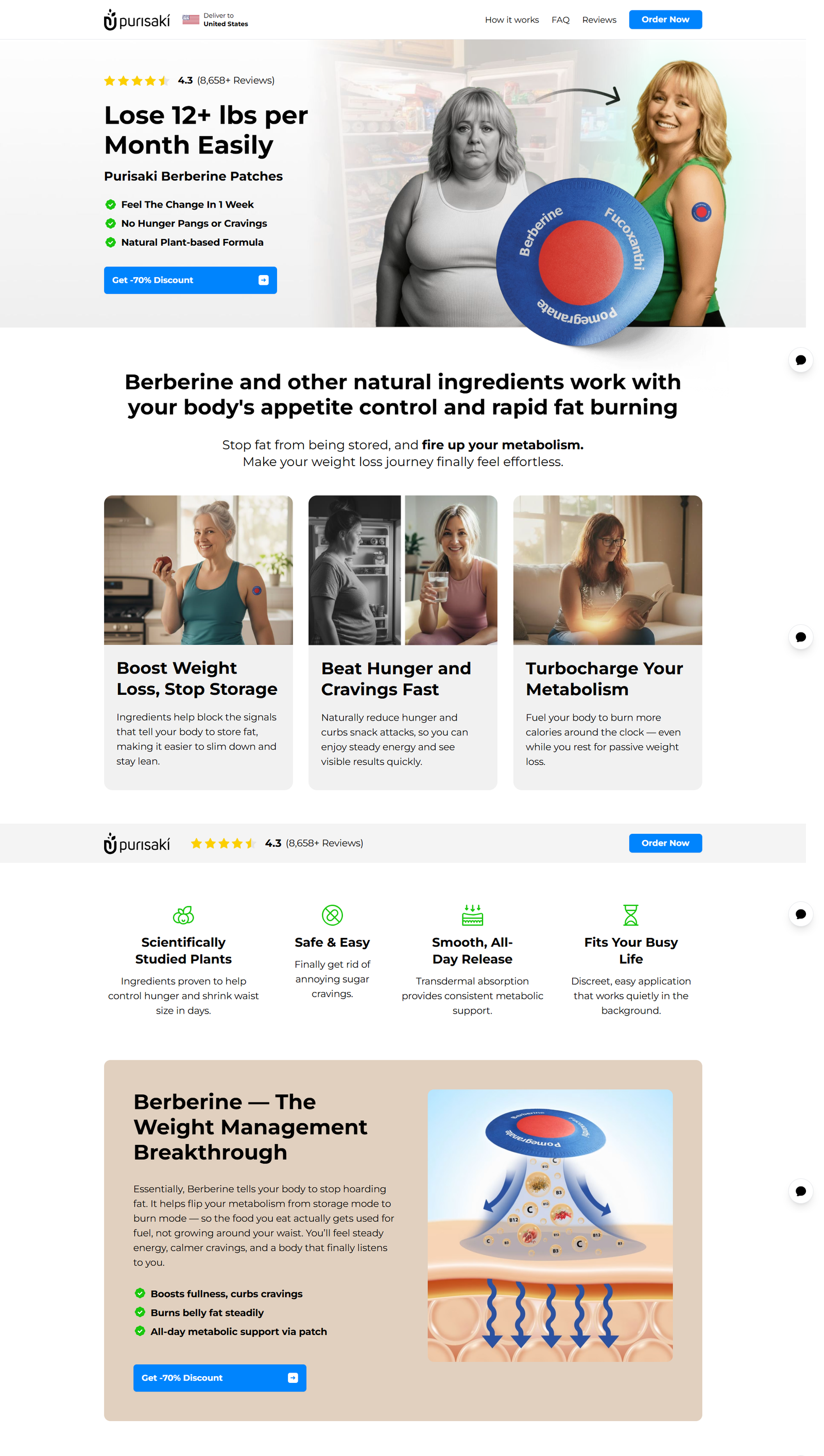 Purisaki berberine patches may support appetite and metabolism with simple wear. See how to use, key ingredients, and today’s online offer.